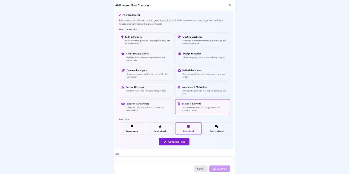 Step 2 - AI Generates Multiple Options